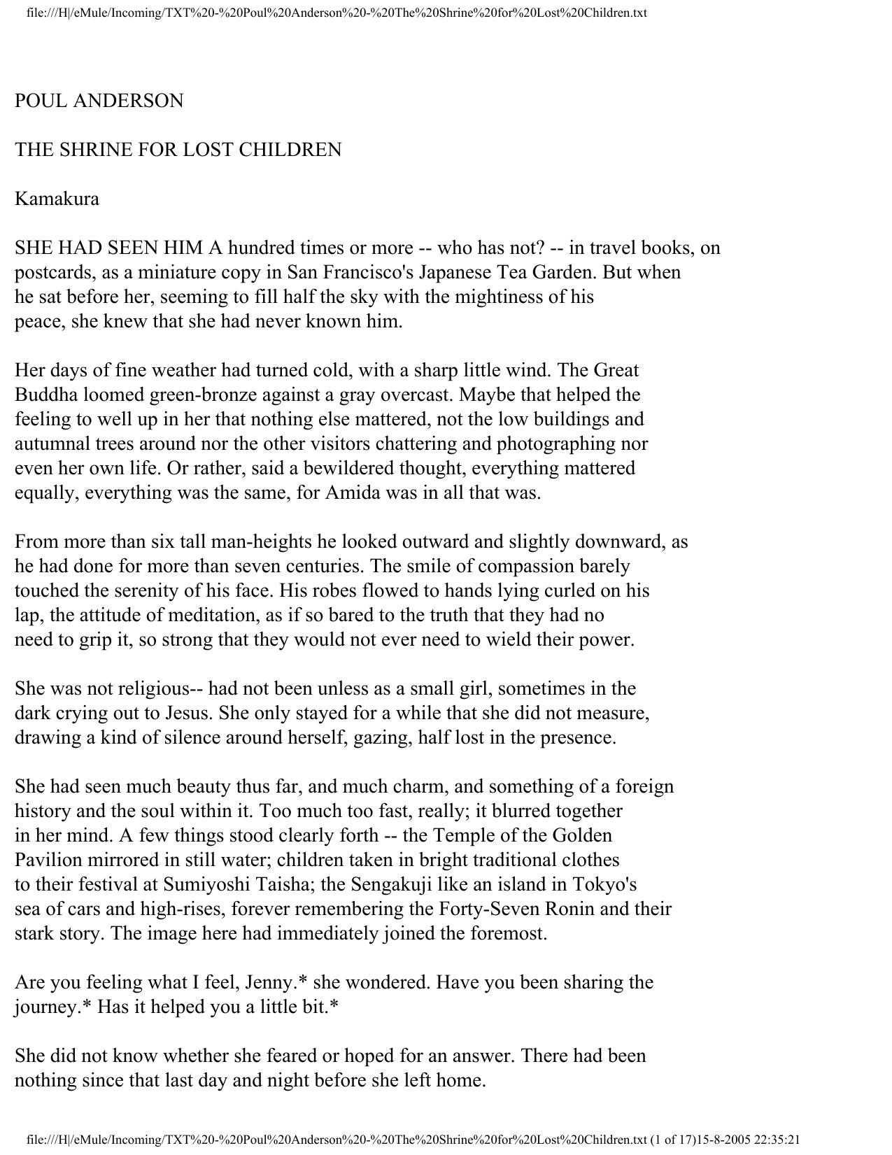 The Shrine for Lost Children