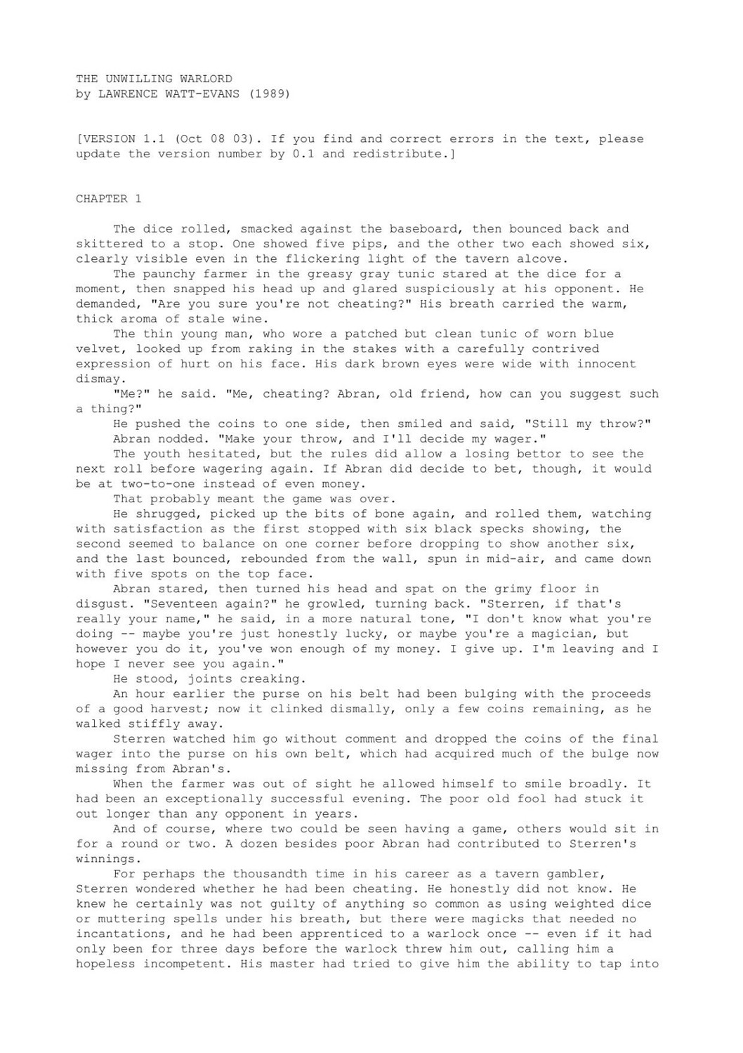 Lawrence Watt-Evans - Ethshar 3