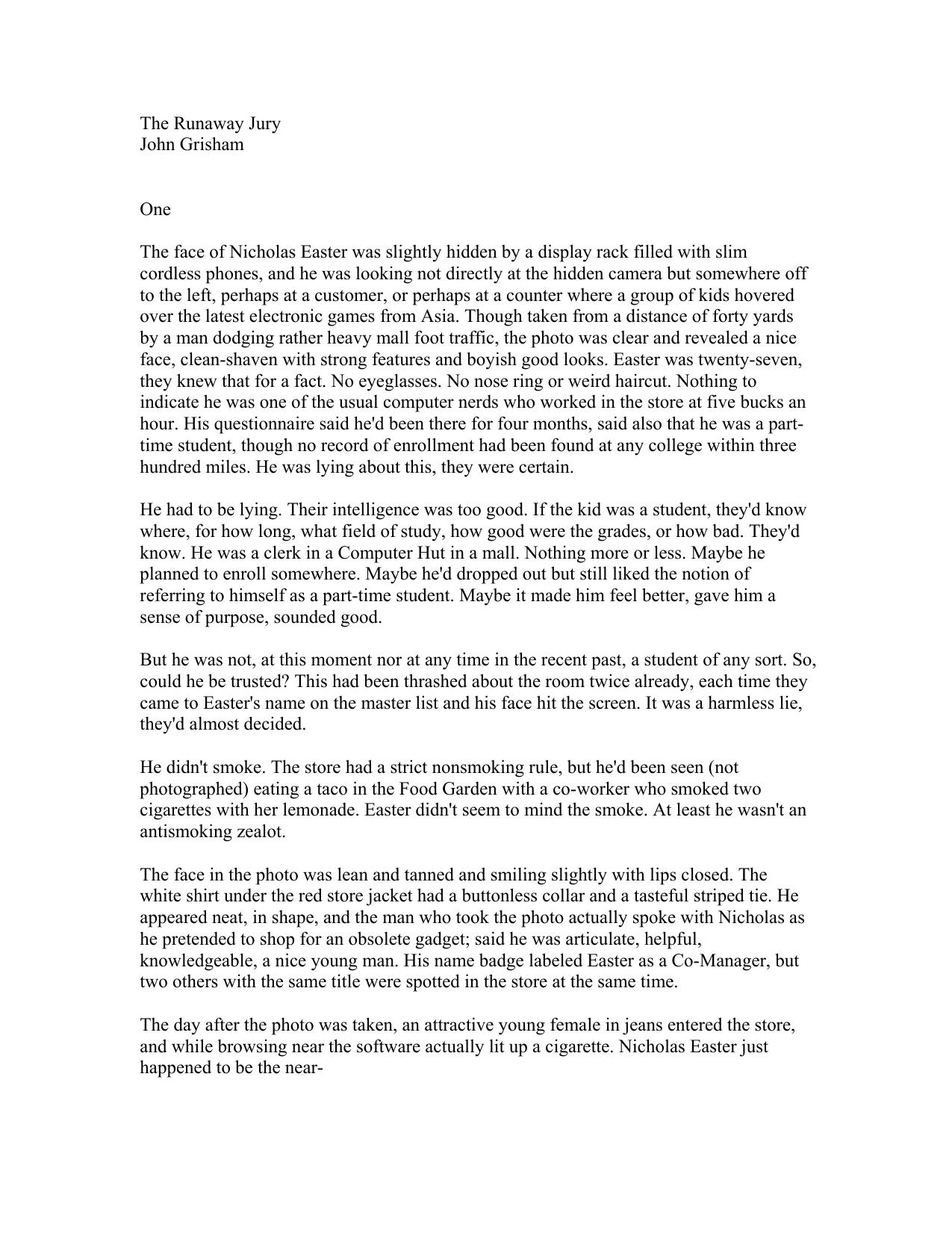 John Grisham - Runaway Jury