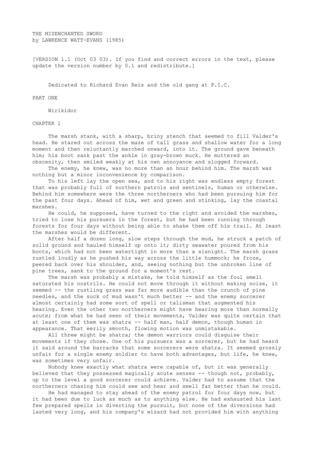 Lawrence Watt-Evans - Ethshar 1