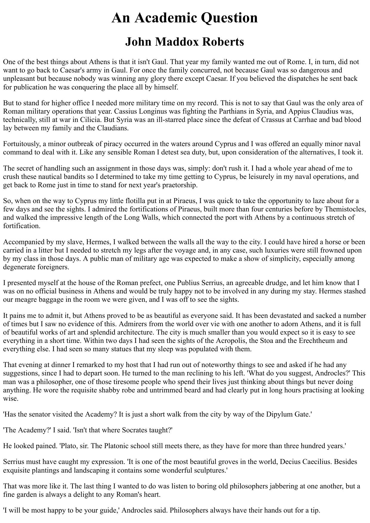 An Academic Question