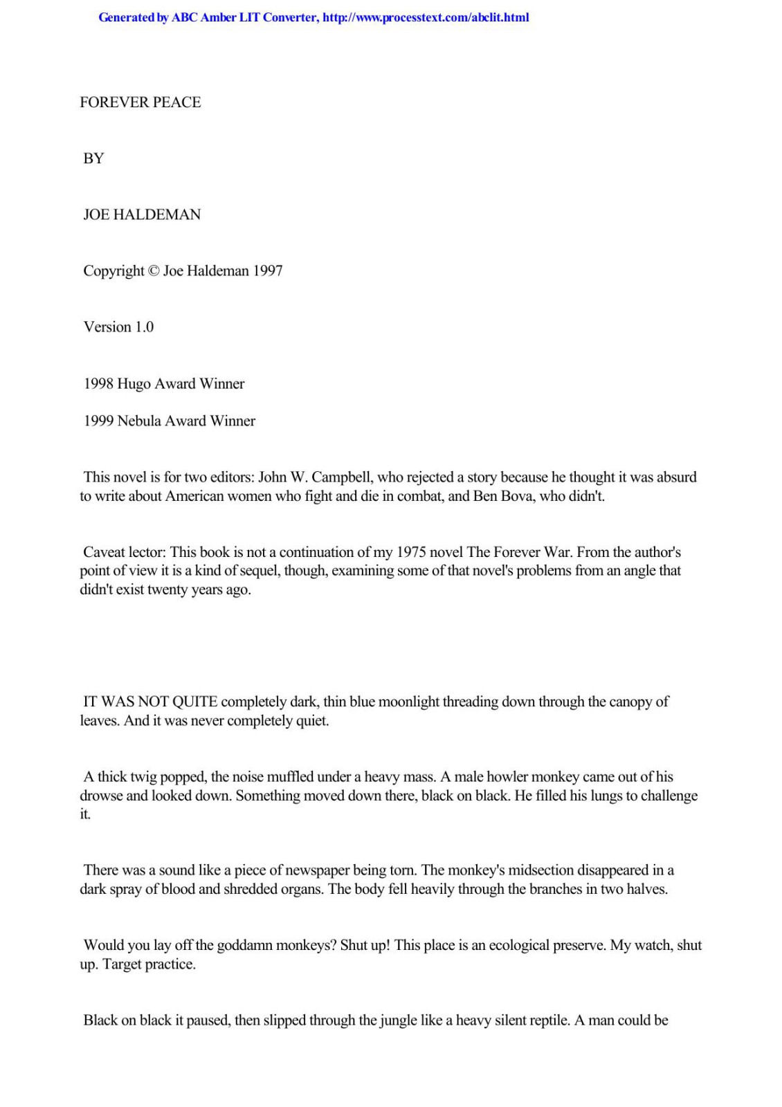 Haldeman, Joe - Forever War 02