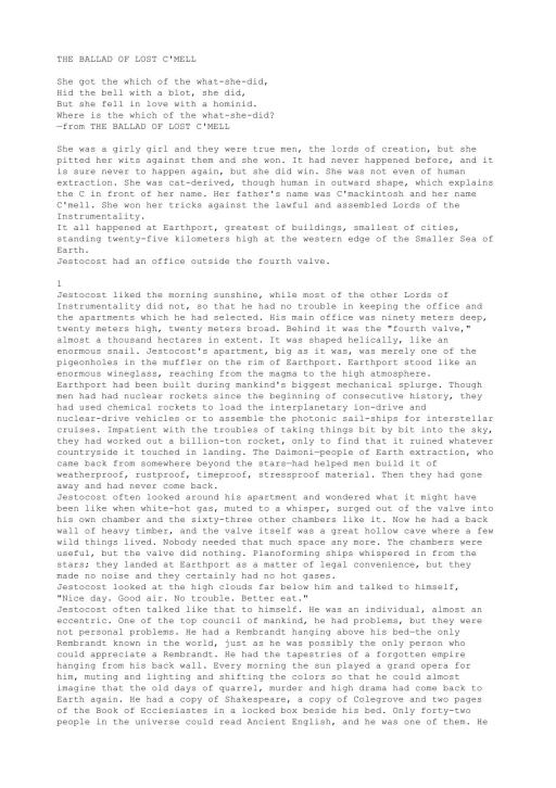 The Ballad Of Lost C'Mell