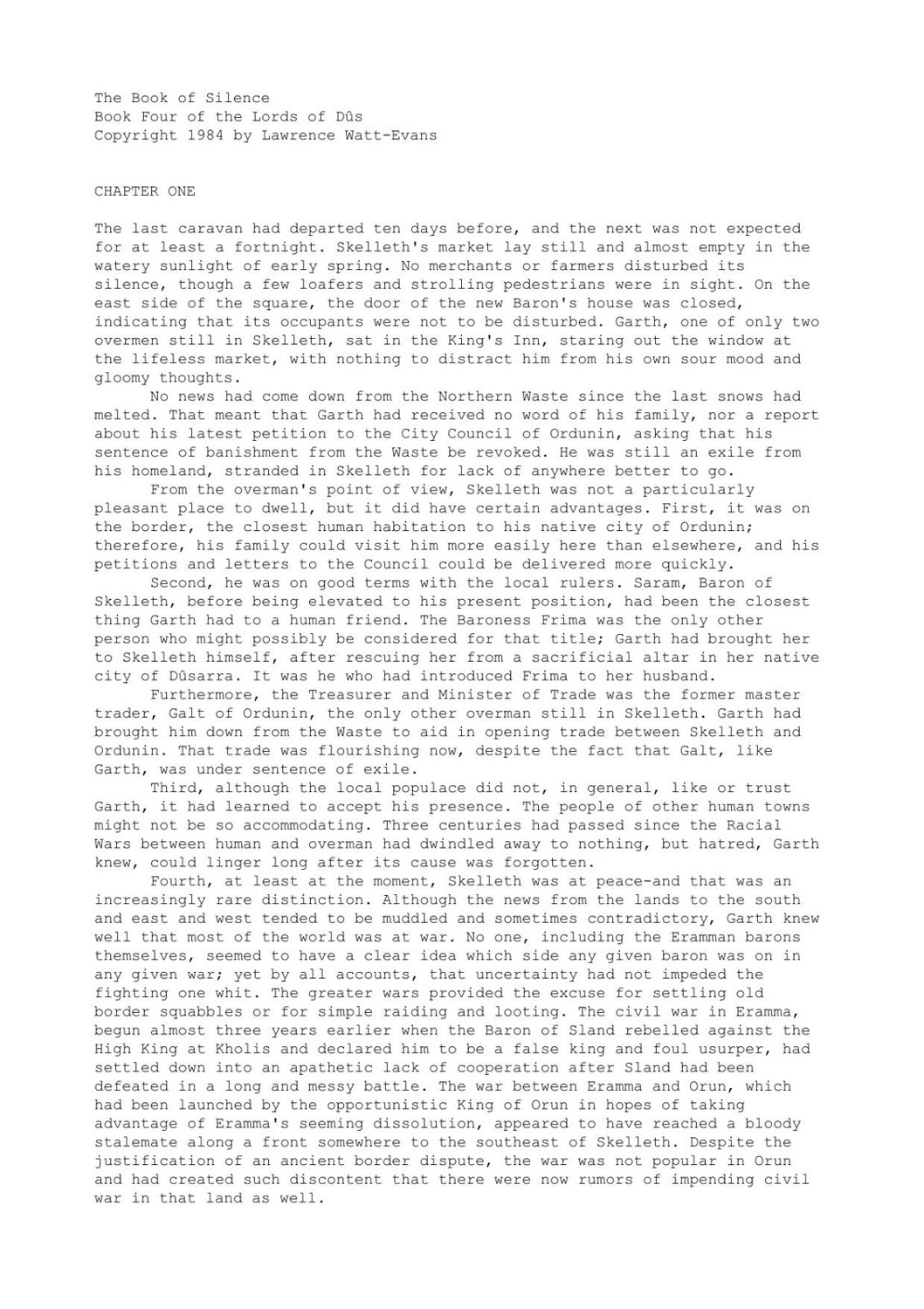 Lawrence Watt-Evans - Dus 4