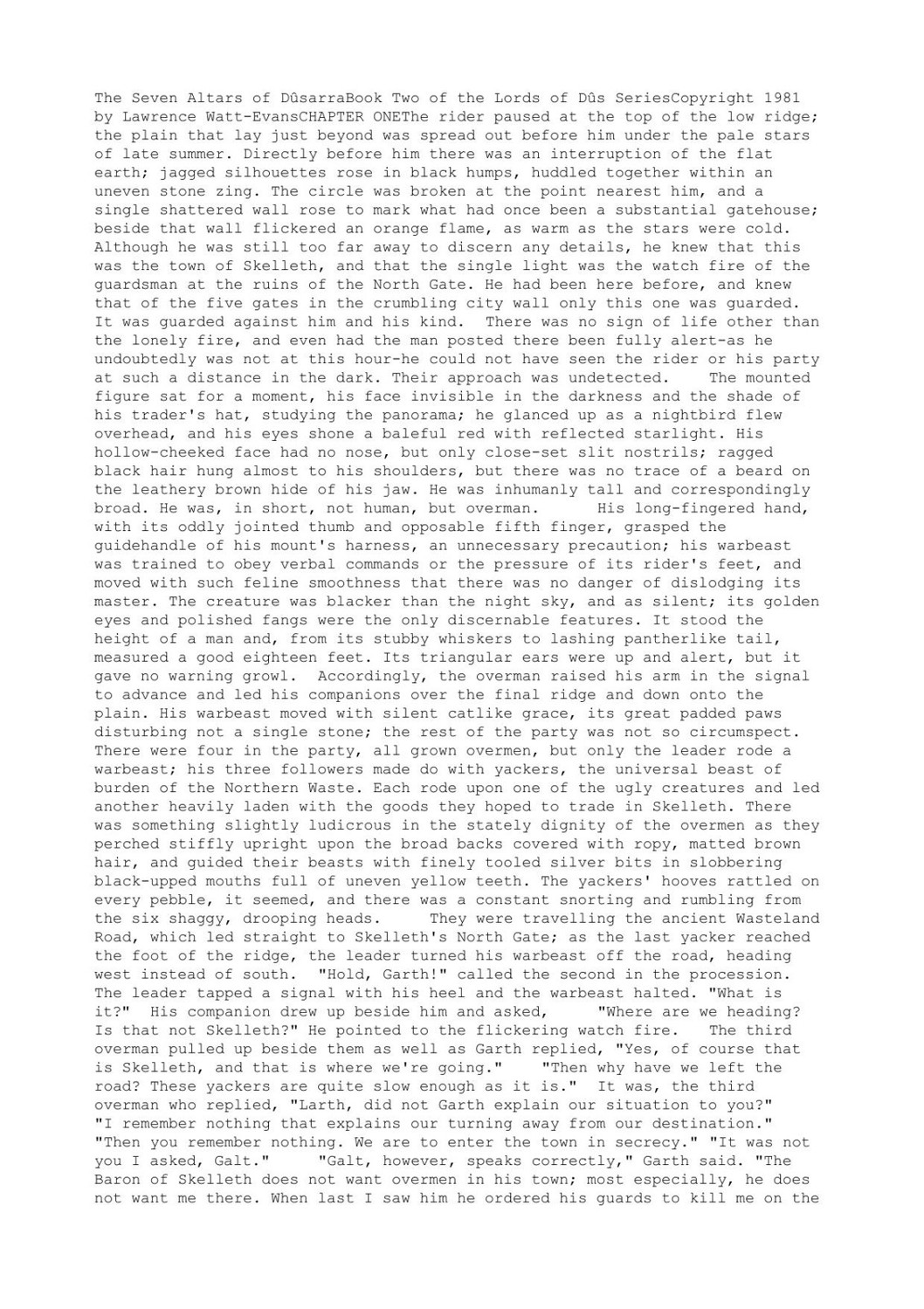 Lawrence Watt-Evans - Dus 2